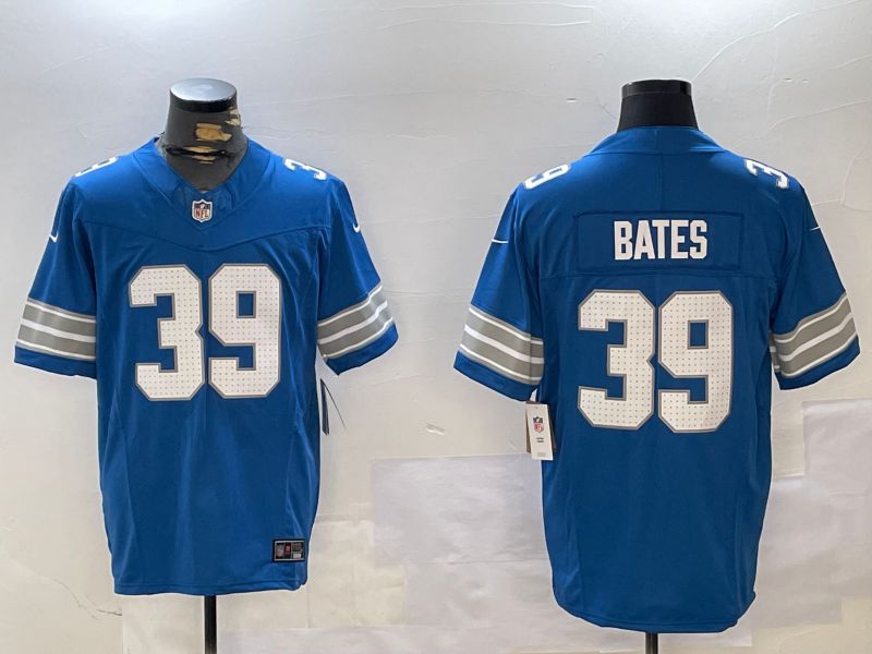 Men Detroit Lions #39 Bates Blue three generations 2024 Nike Limited NFL Jersey style 1->san francisco 49ers->NFL Jersey